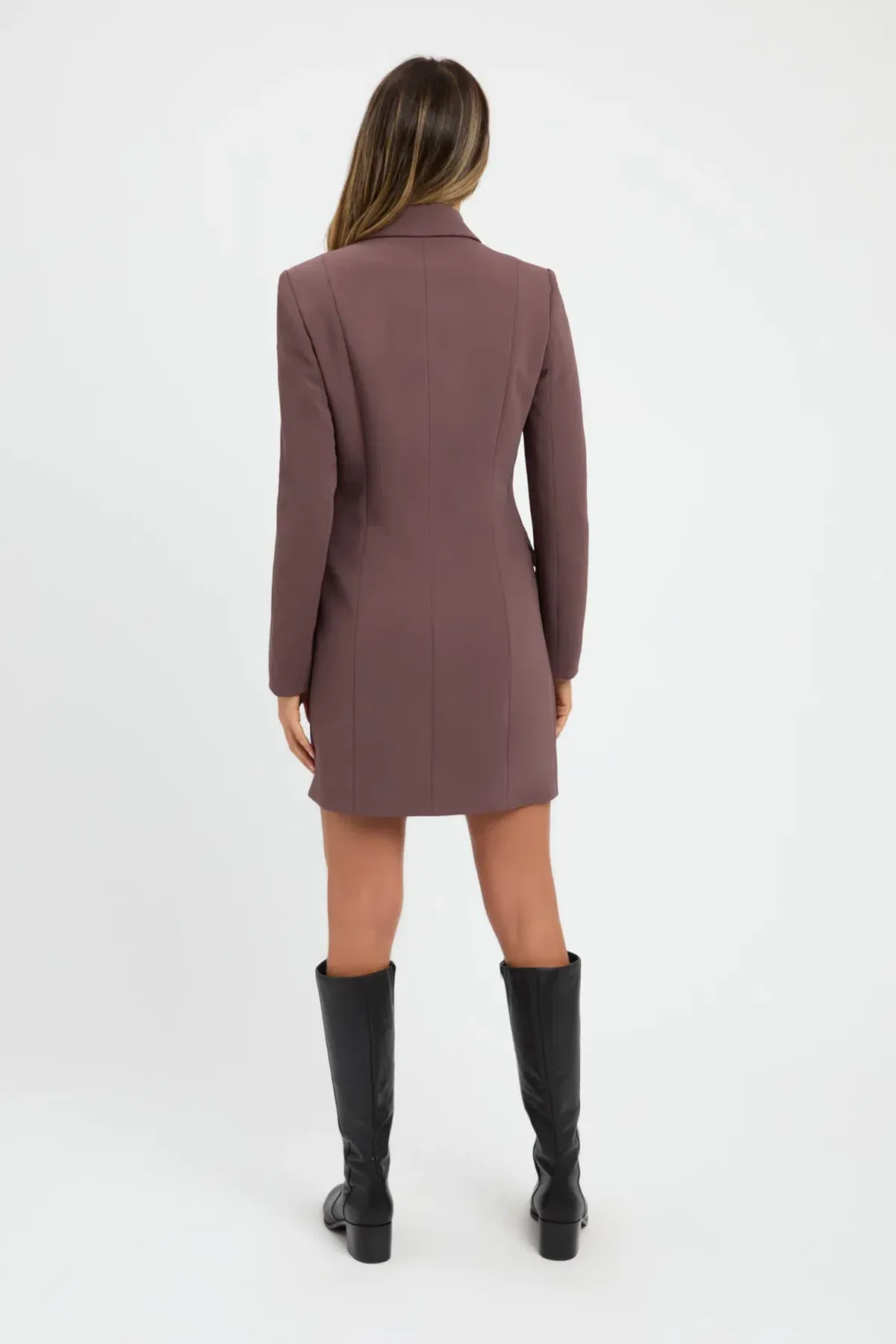 Kookai Lux Blazer Dress Chocolate Size 36/AU 8 - Image 2