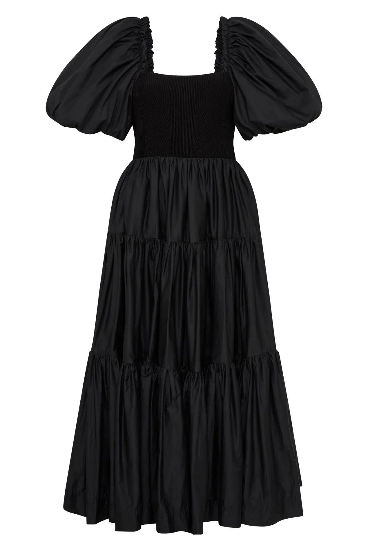 Aje Casa Puff Sleeve Midi Dress Black Size 10 - Image 5