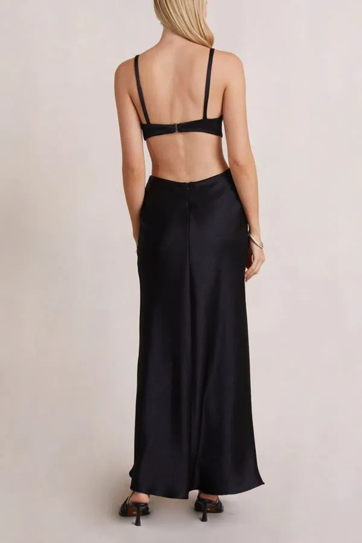 Bec & Bridge Felix V Maxi Dress Black Size AU 8 - Image 3