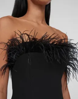 By Johnny Feather Mini Dress Black Size XS / AU 6 for rent on The Volte - image 2