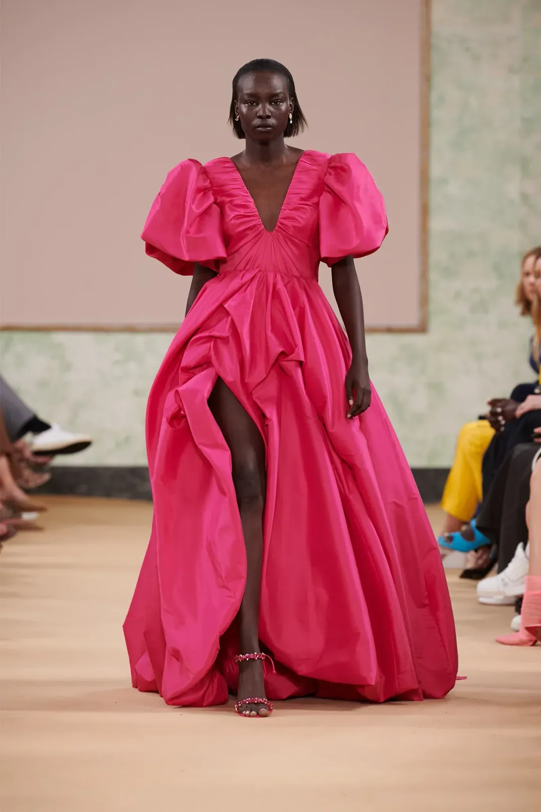 Aje Manifestation Gown Fuchsia Pink Size AU 10 for rent on The Volte - main image