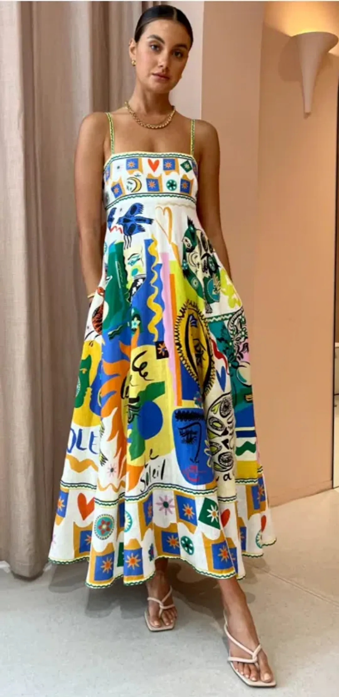 Alemais Soleil Sundress Multi-colored Size AU 10 for rent on The Volte - main image