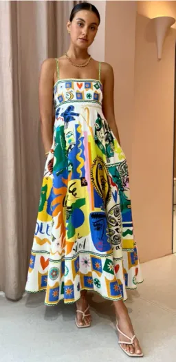 Alemais Soleil Sundress Multi-colored Size AU 8 for rent on The Volte - image 1