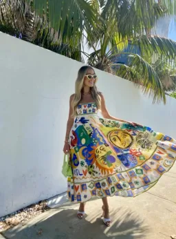 Alemais Soleil Sundress Multi-colored Size AU 12 for rent on The Volte - image 2