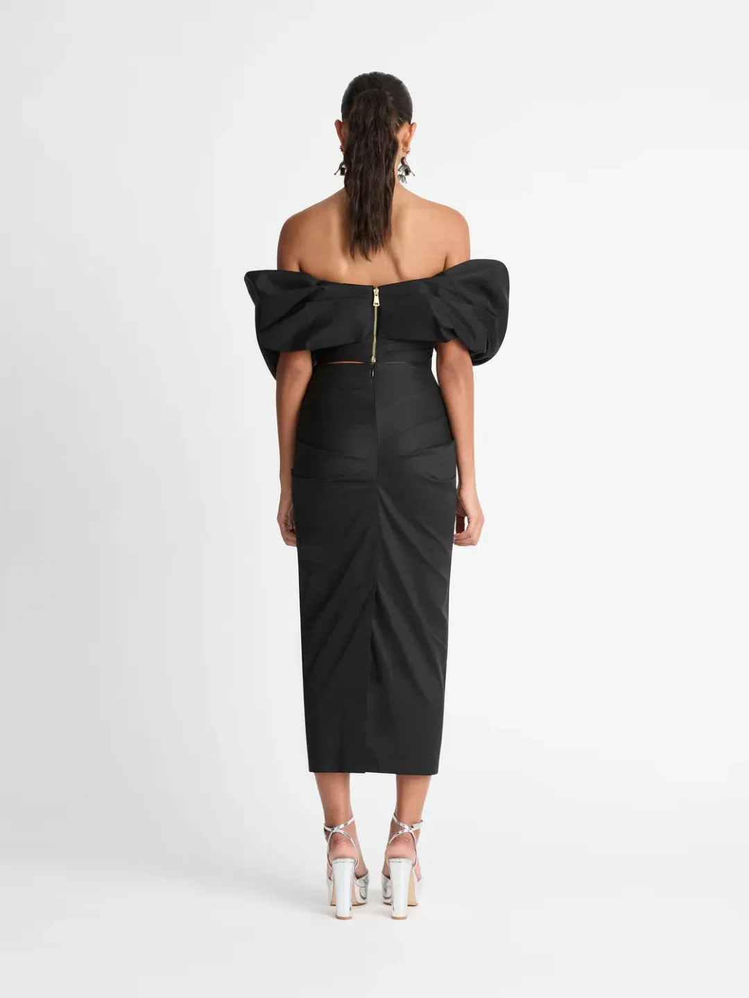 Sheike Galleria Bow Top & Skirt Set Black Size AU 10 for rent on The Volte - main image