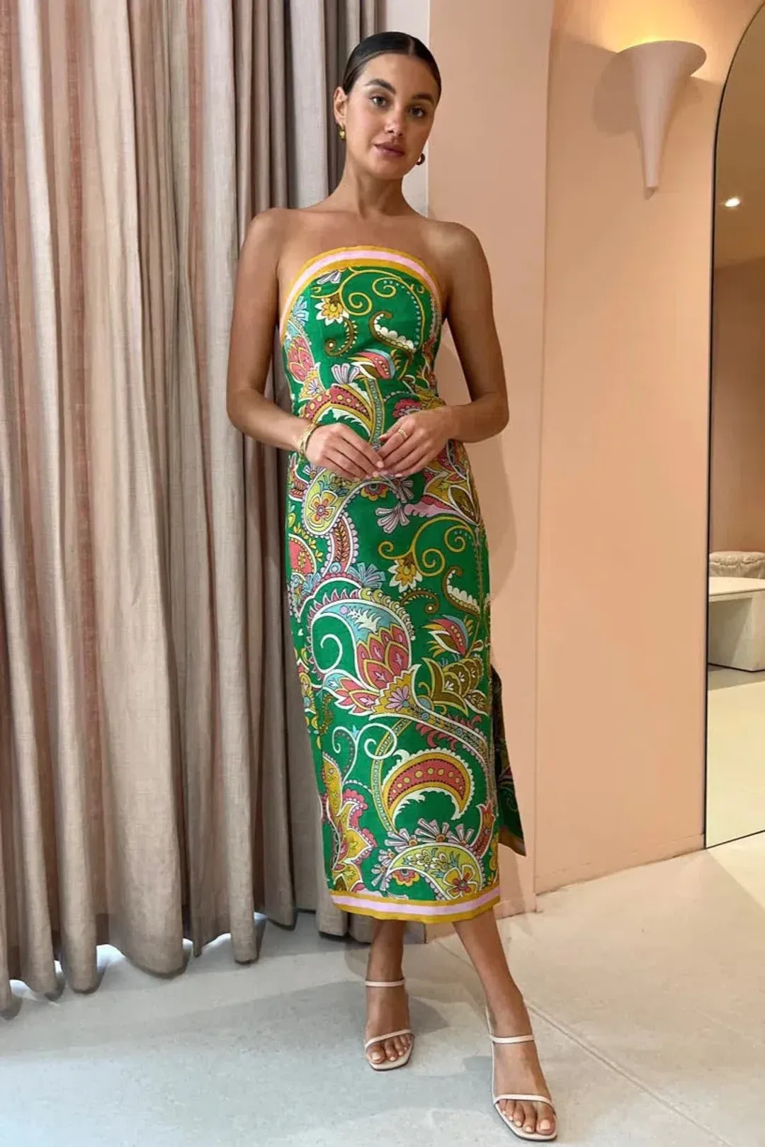 Alemais Marion Bodice Dress Green Size L / AU 12 for rent on The Volte - main image