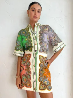Alemais Trippy Troppo Mini Dress in Multi Size AU 10 for rent on The Volte - image 2