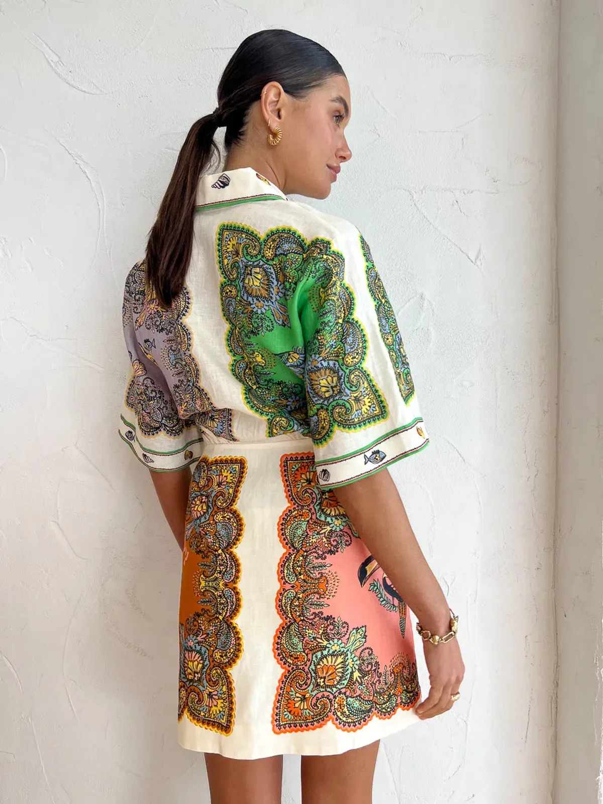 Alemais Trippy Troppo Mini Dress in Multi Size AU 10 - Image 3