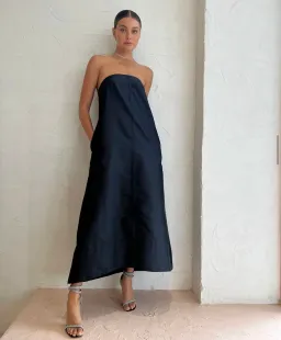 Manning Cartell Kinetic Abstractions Strapless Dress Black Size AU 8 for rent on The Volte - image 1