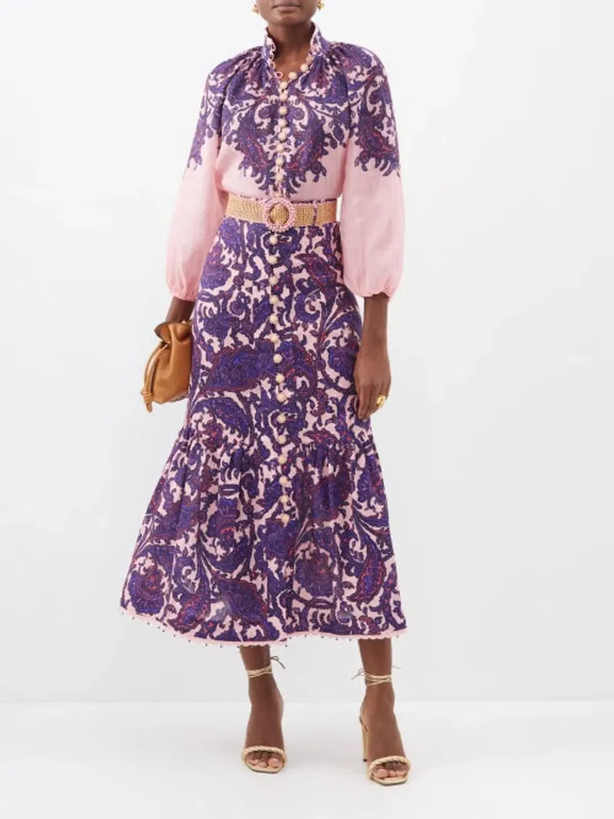 ZIMMERMANN Tiggy Billow Blouse & the Tiggy Frill Hem Midi Skirt (4/AU16) for rent on The Volte - main image