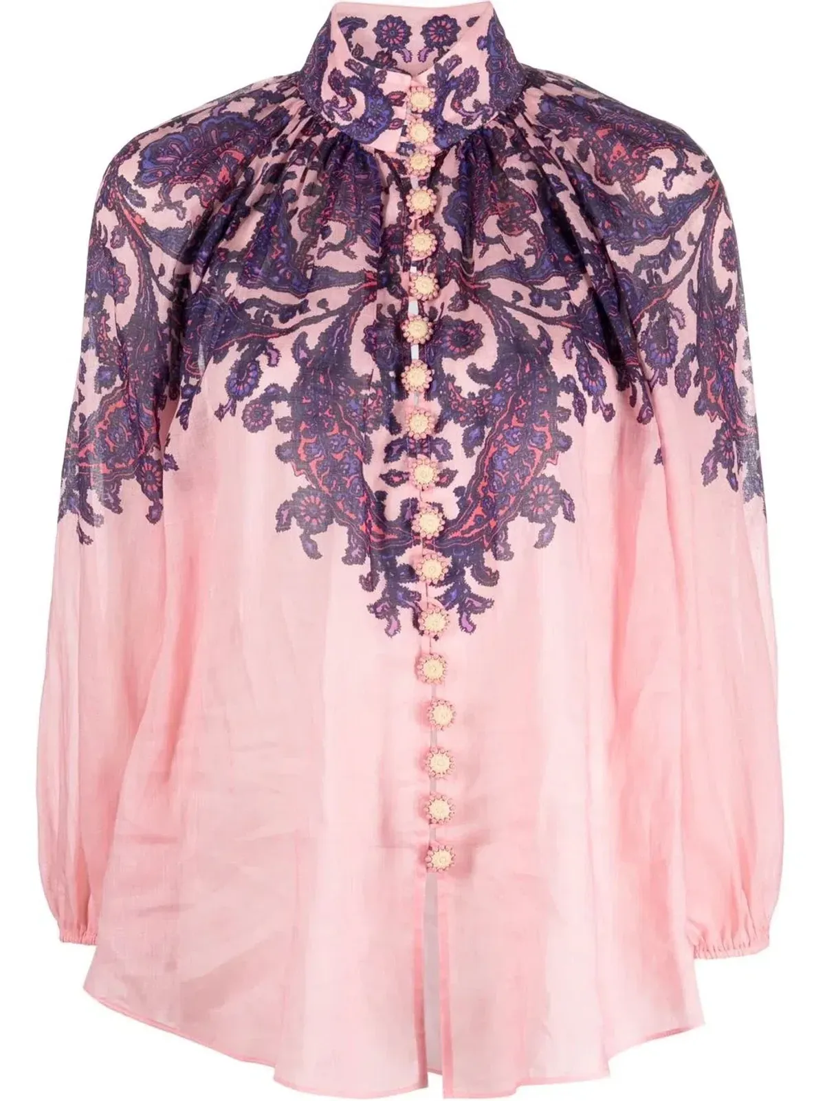 ZIMMERMANN Tiggy Billow Blouse & the Tiggy Frill Hem Midi Skirt (4/AU16) - Image 6