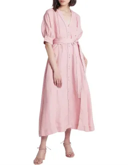 Aje Ennoble Midi Dress Pink Size 6 for rent on The Volte - image 2