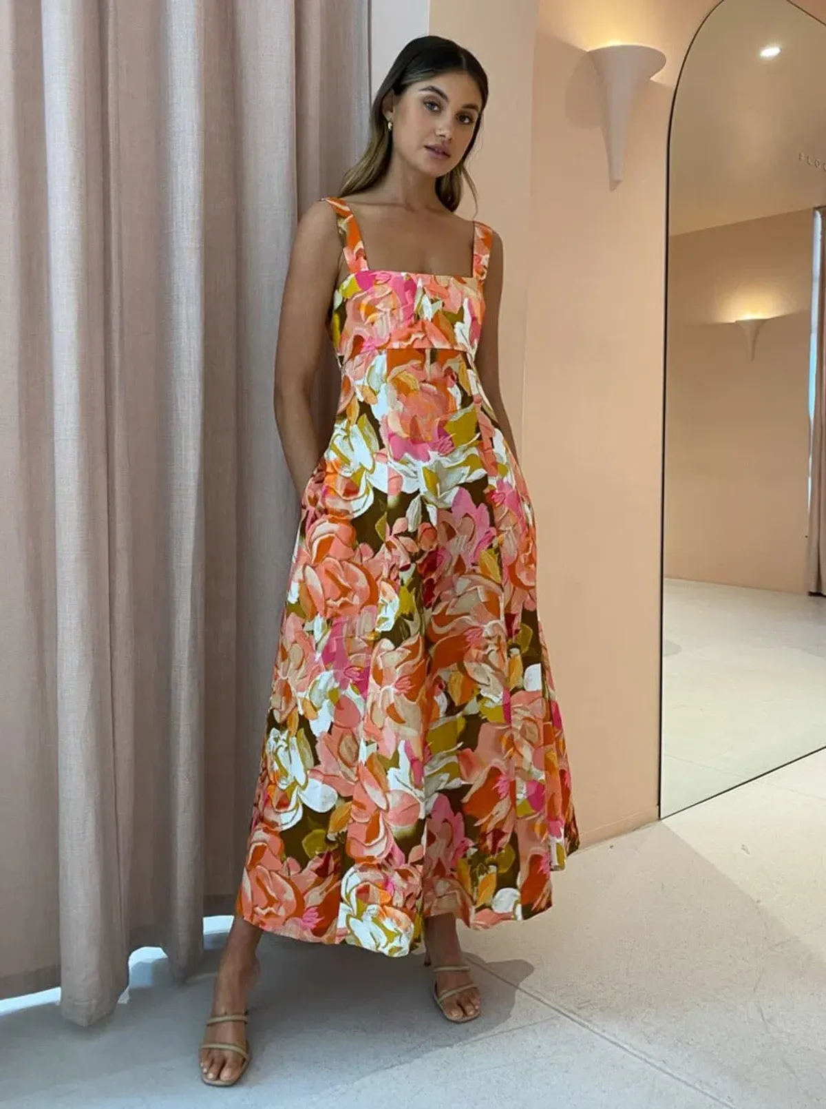 Acler Tate Dress in Pink Bouquet Size 6 - Image 1