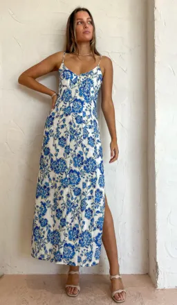 Issy Glimpse Dress In Bluebells Size 12 for rent on The Volte - image 4