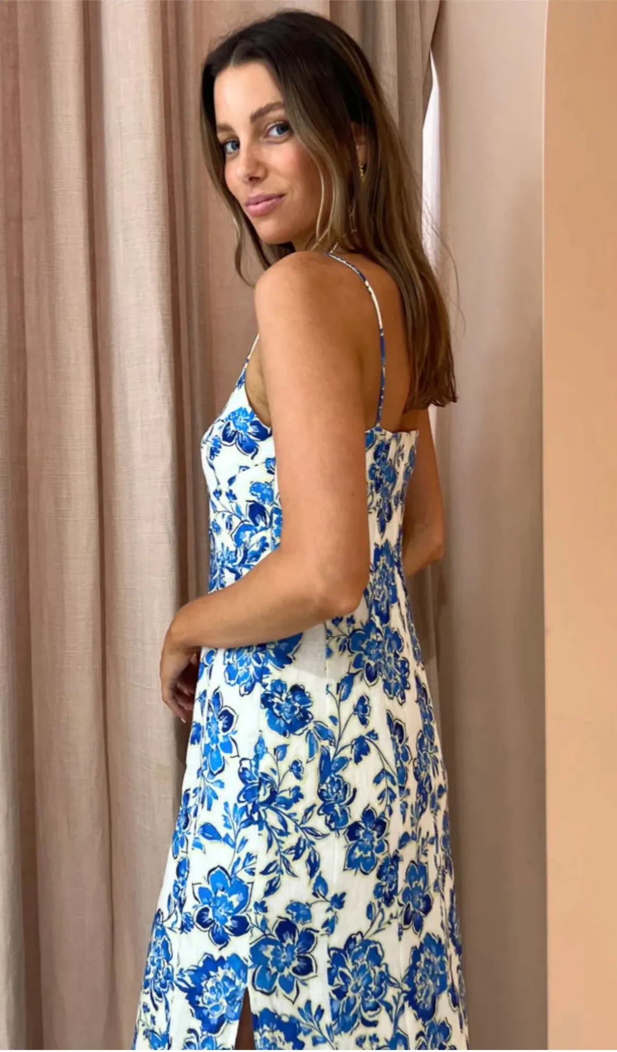 Issy Glimpse Dress In Bluebells Size 12 - Image 2
