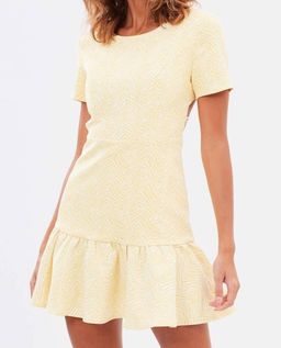 Mossman Along The Lines Mini Dress Yellow Size 6 for rent on The Volte - image 1