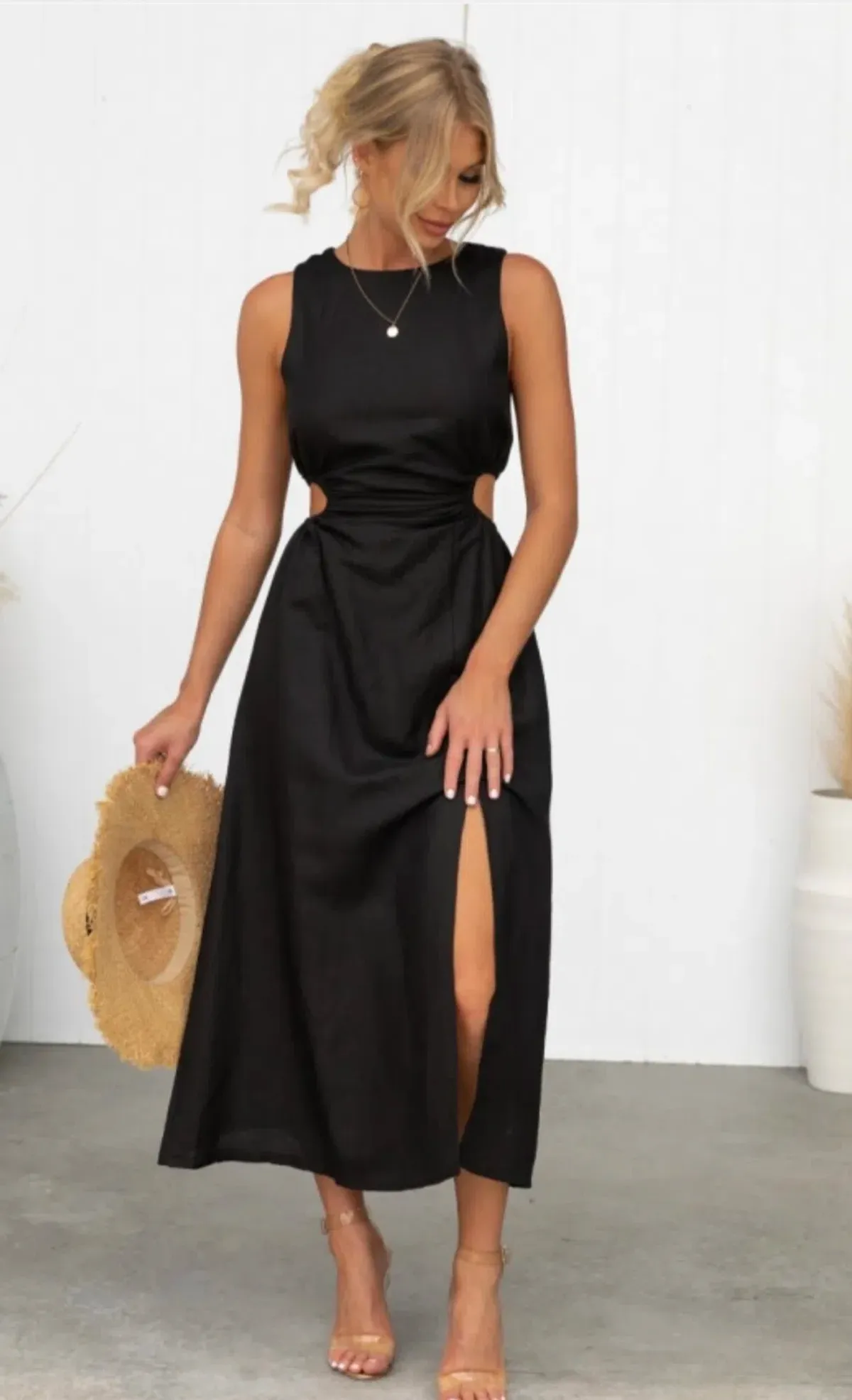 Amaroso Rozita Midi Dress Black Size 6 - Image 2