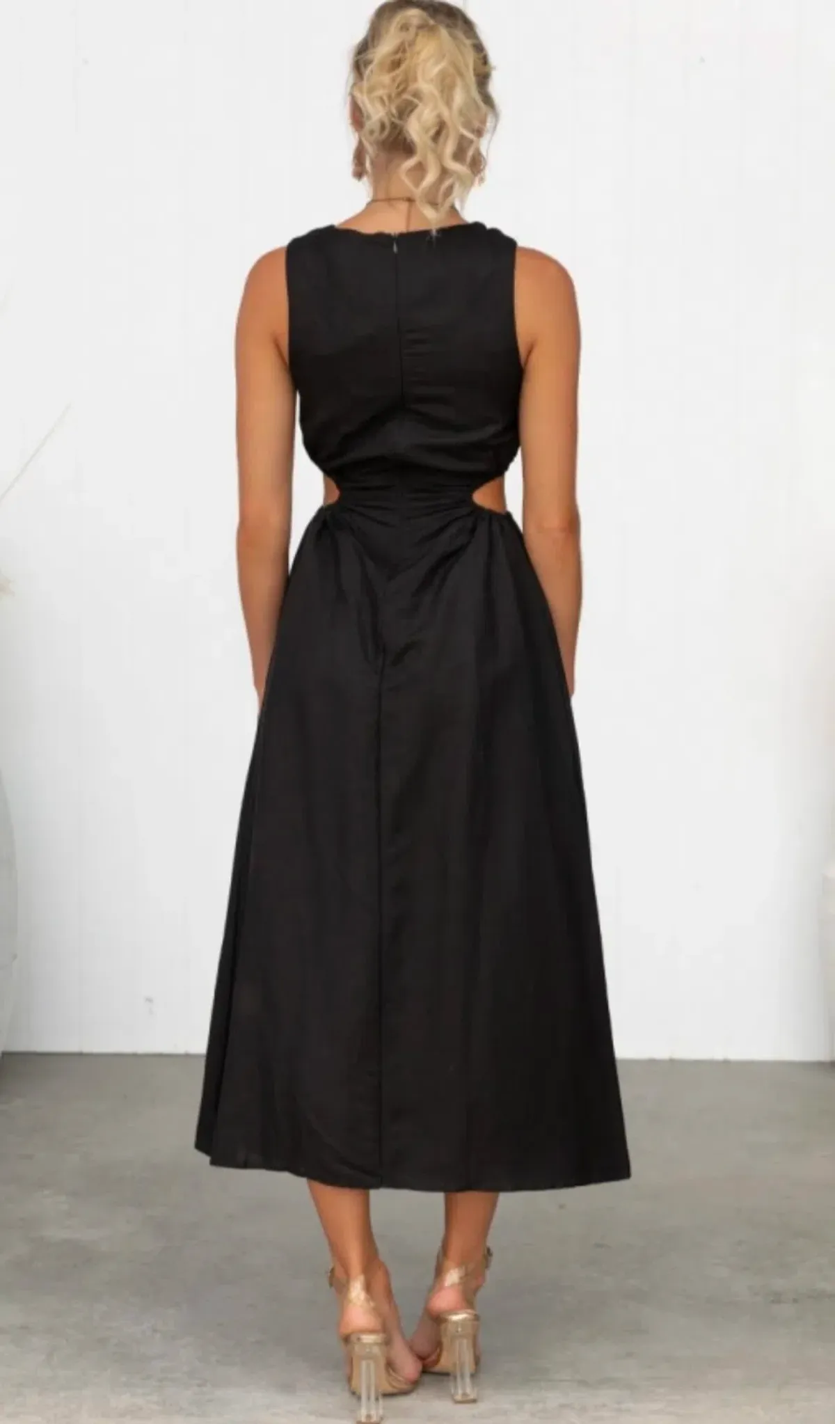 Amaroso Rozita Midi Dress Black Size 6 - Image 3