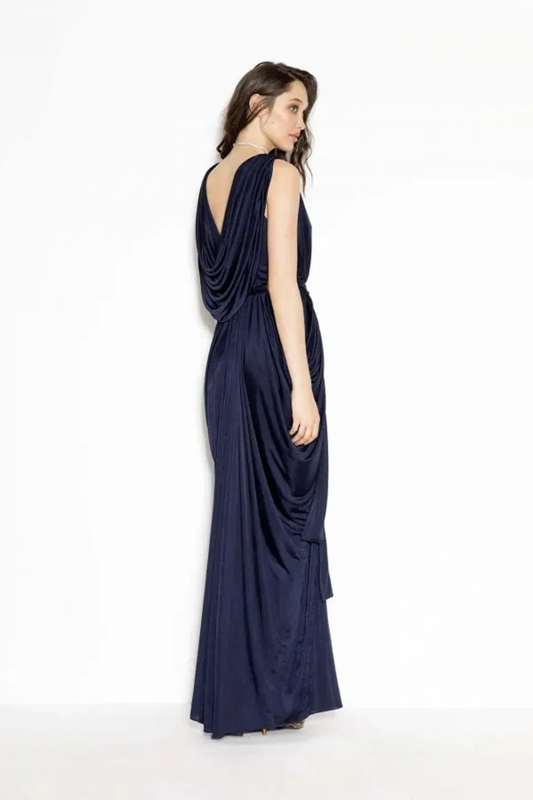 Sheike Grecian Gown Navy Size 8 for rent on The Volte - main image