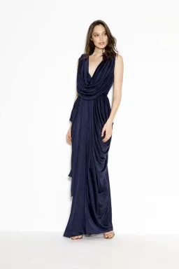 Sheike Grecian Gown Navy Size 8 for rent on The Volte - image 1
