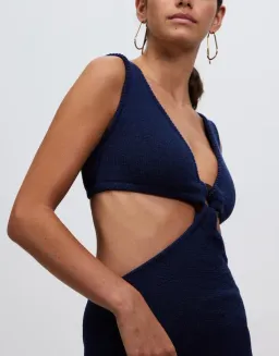 Cult Gaia Bank Cut Out Knit Maxi Dress in Ink Blue Size S / AU 8 for rent on The Volte - image 5
