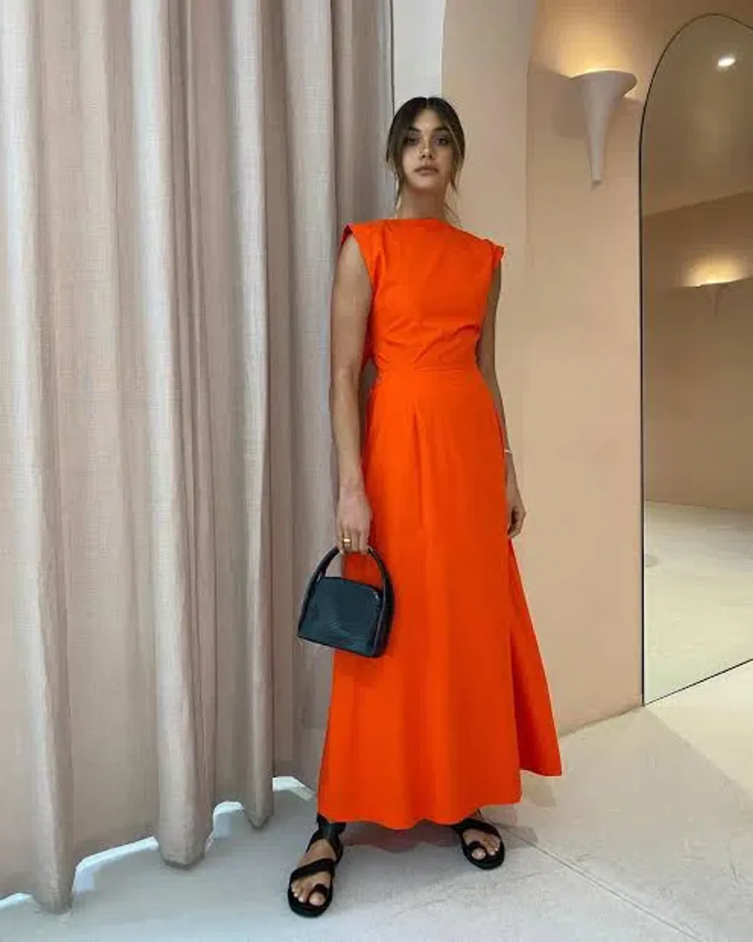 Sir The Label Anja Tie Midi Dress Red Size 0 / AU 6 for rent on The Volte - main image