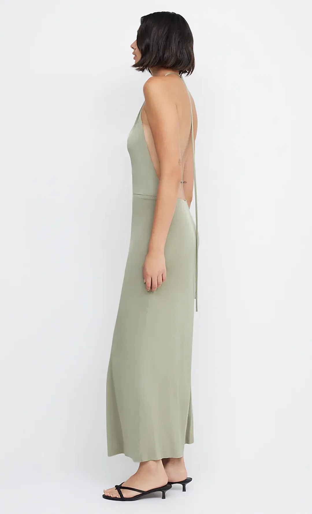 Bec & Bridge Ariel Halter Maxi Dress Green Size 8 for rent on The Volte - main image