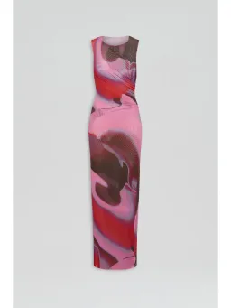 Scanlan Theodore Italian Watercolour Dress Raspberry Size 6 / XS for rent on The Volte - image 4