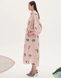 Alemais Vacay Shirtdress Midi Dress Primrose Pink Size AU 14 for rent on The Volte - image 2