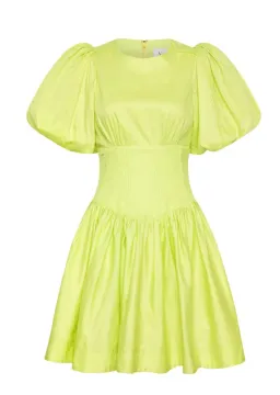 AJE Gianna Puff Sleeve Mini Dress Light Lemon Size 8 for rent on The Volte - image 4