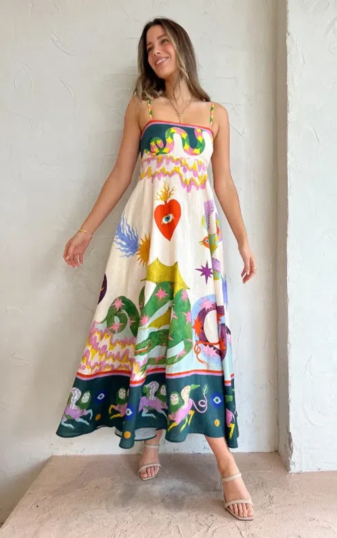 Alemais Seeker Sundress Print Size AU 8 for rent on The Volte - main image