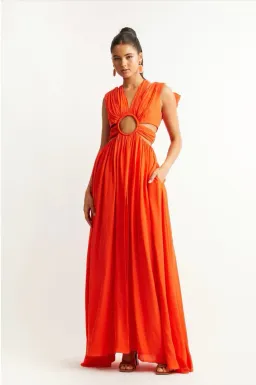 Helen O'Connor Solstice Gown in Poppy Size 8 for rent on The Volte - image 1