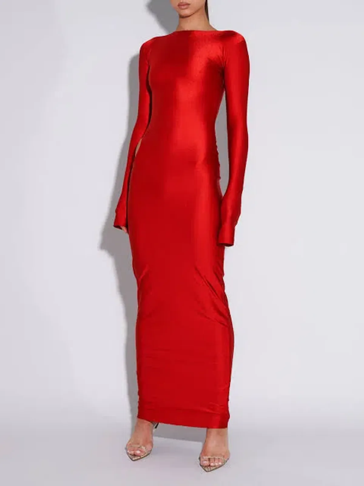 Effie Kats Meika Gown Cherry Red Size AU 10 for rent on The Volte - main image