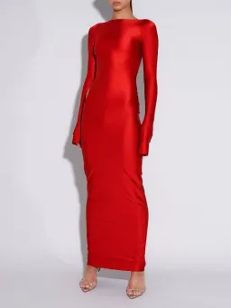 Effie Kats Meika Gown Cherry Red Size AU 10 for rent on The Volte - image 1