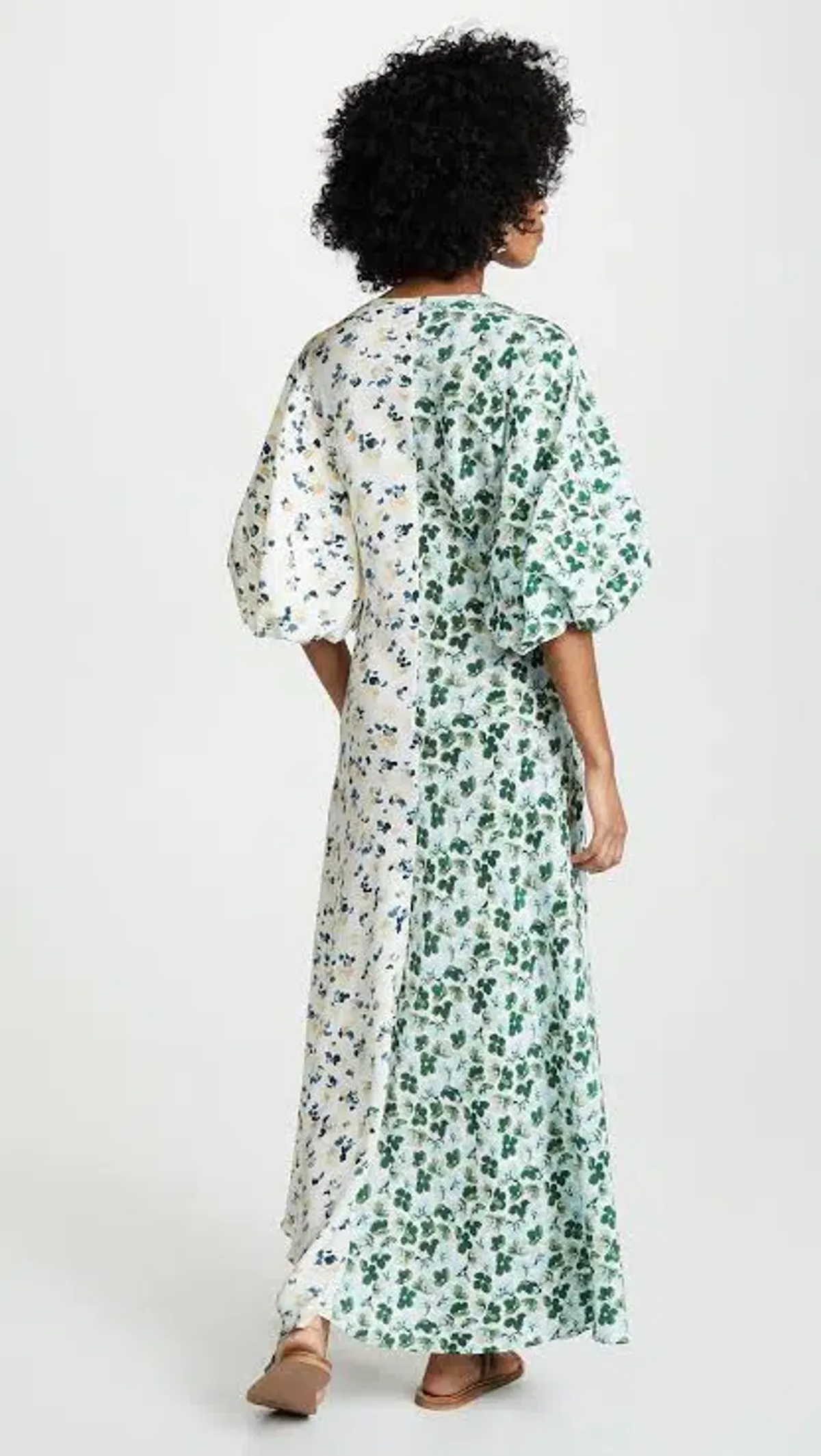 Lee Mathews Eloise Silk Contrast Maxi Dress Clover Multi Size AU 8 - Image 2