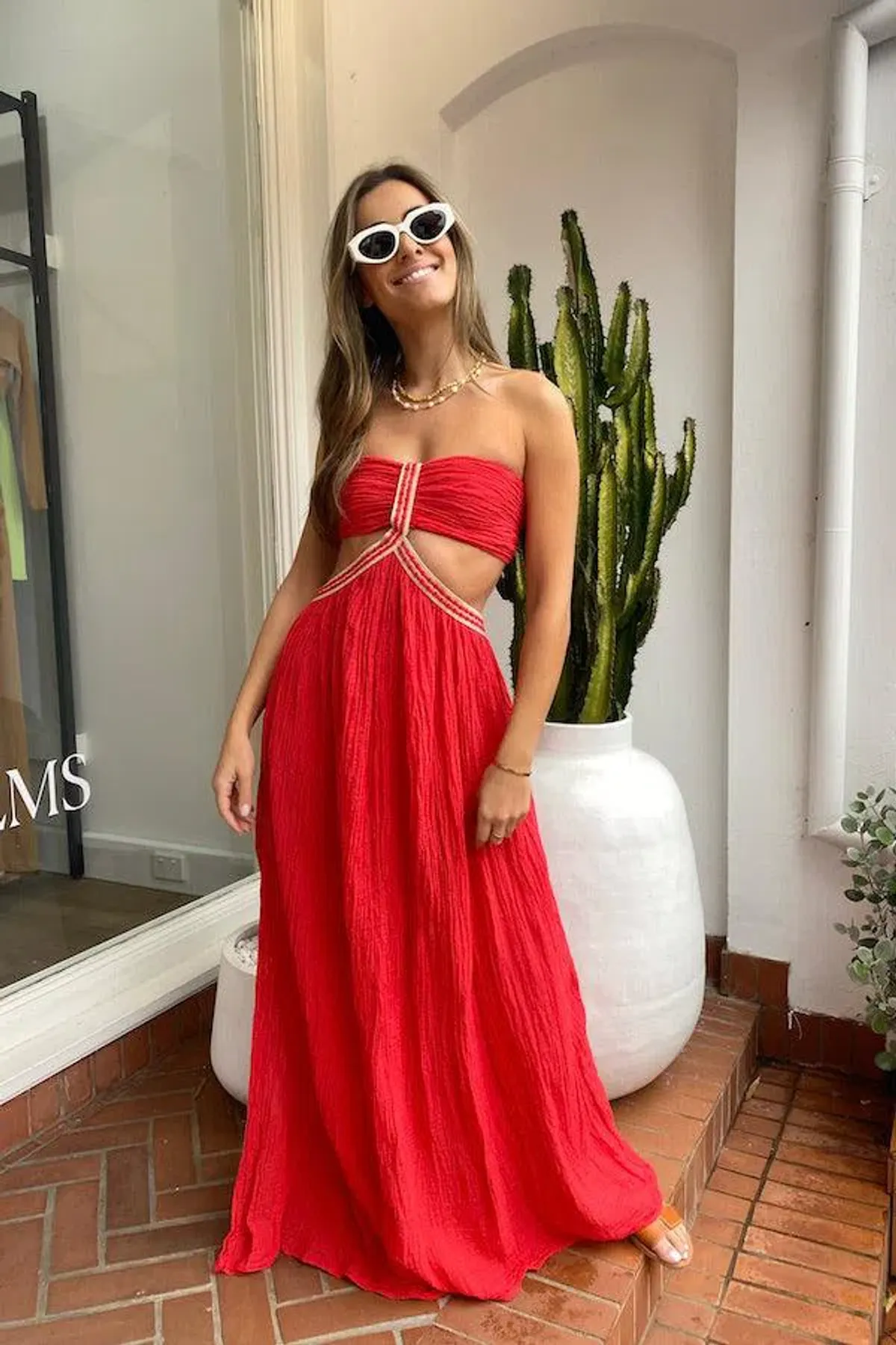 D'Artemide Chloe Dress Red Size 6-12 for rent on The Volte - main image