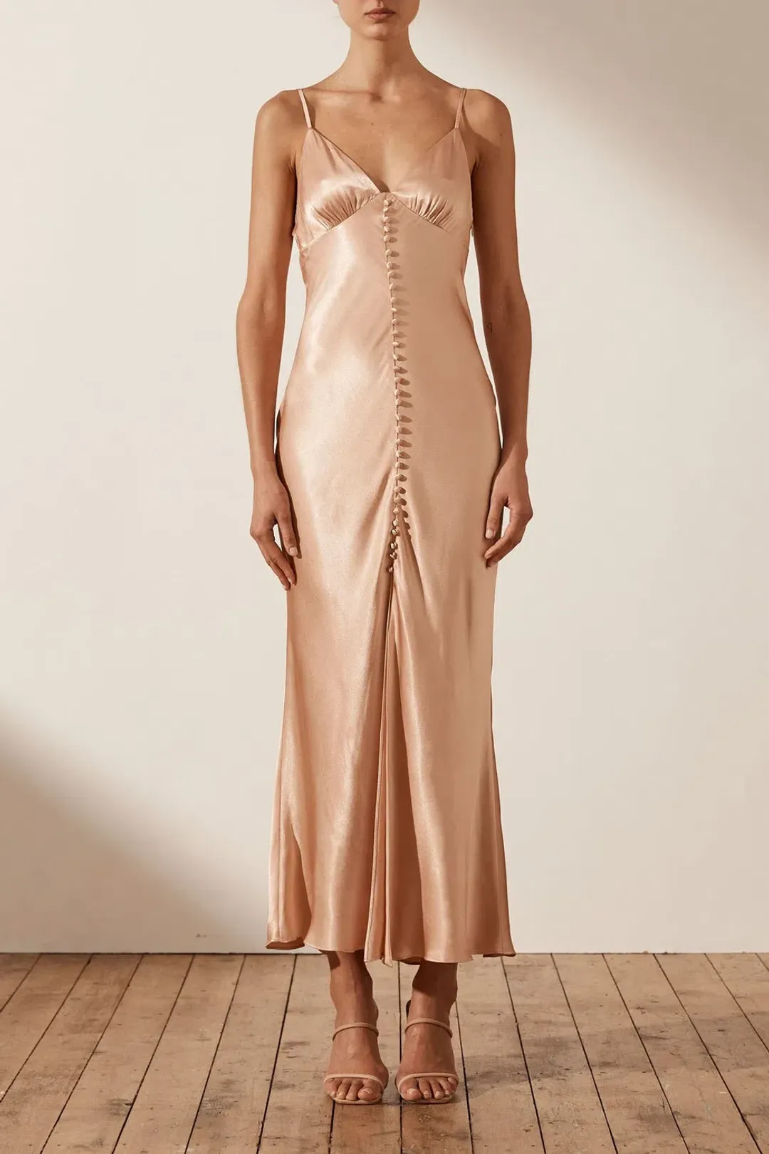 Shona Joy La Lune Bias Slip Dessert Rose Size AU 8 for rent on The Volte - main image