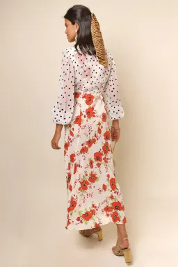 Rixo Melanie Dress Red Poppy Mix Print Size M/AU 12 for rent on The Volte - image 2