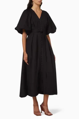 Aje Evermore Midi Dress Dress Black Size 14 for rent on The Volte - image 2