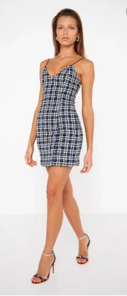 Mossman The Timeless Mini Dress Navy/White Size 14 for rent on The Volte - image 2