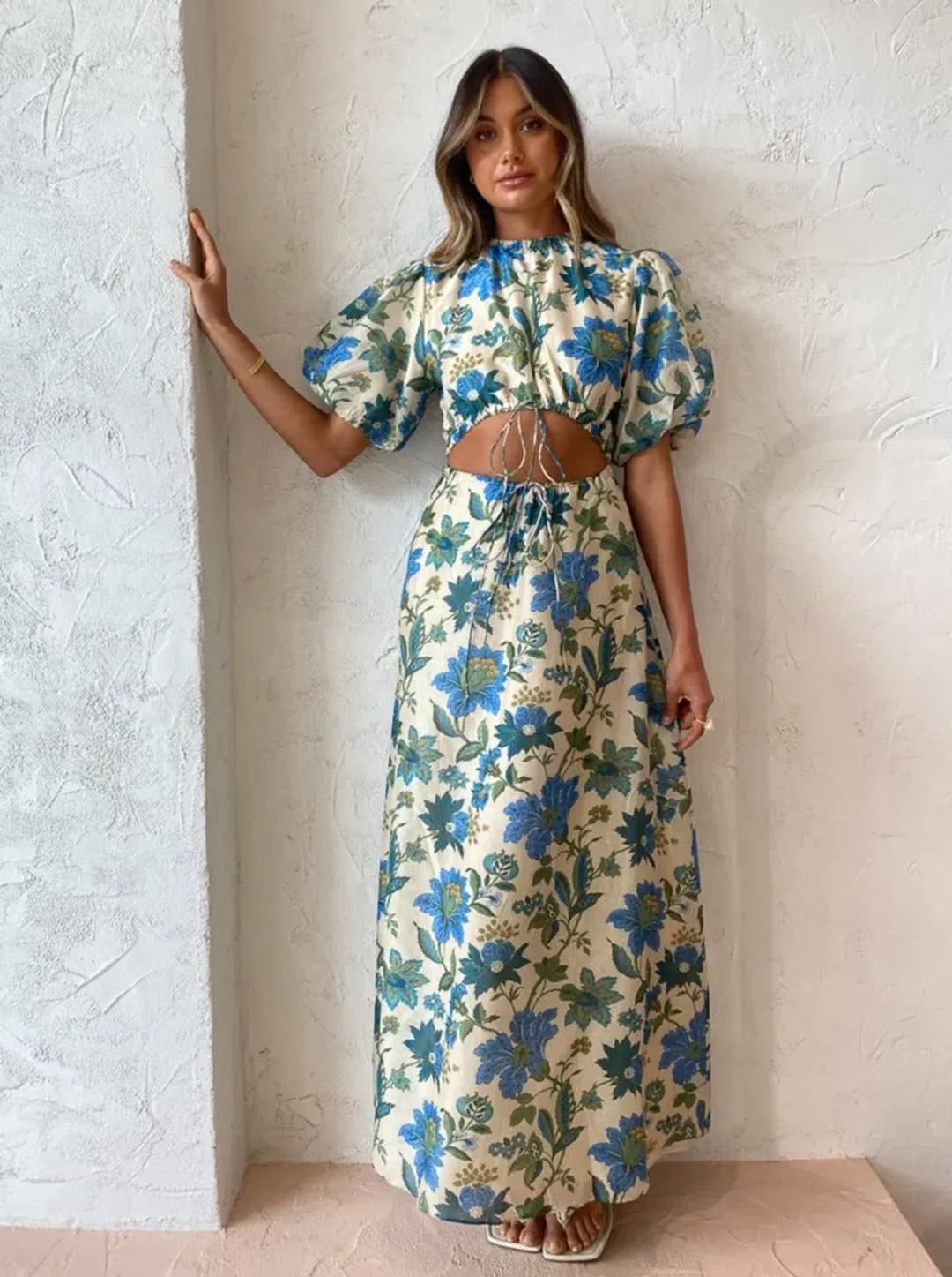 Sir the Label Celia Puff Sleeve Dress Floral Size 1 / Au 8 for rent on The Volte - main image