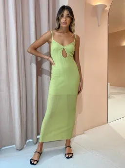 Bec & Bridge Plisse Maxi Dress in Pistachio Size 8 for rent on The Volte - image 1