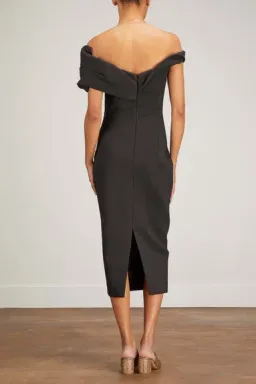 Rachel Gilbert Matteo Midi Dress Black Size 6 for rent on The Volte - image 2