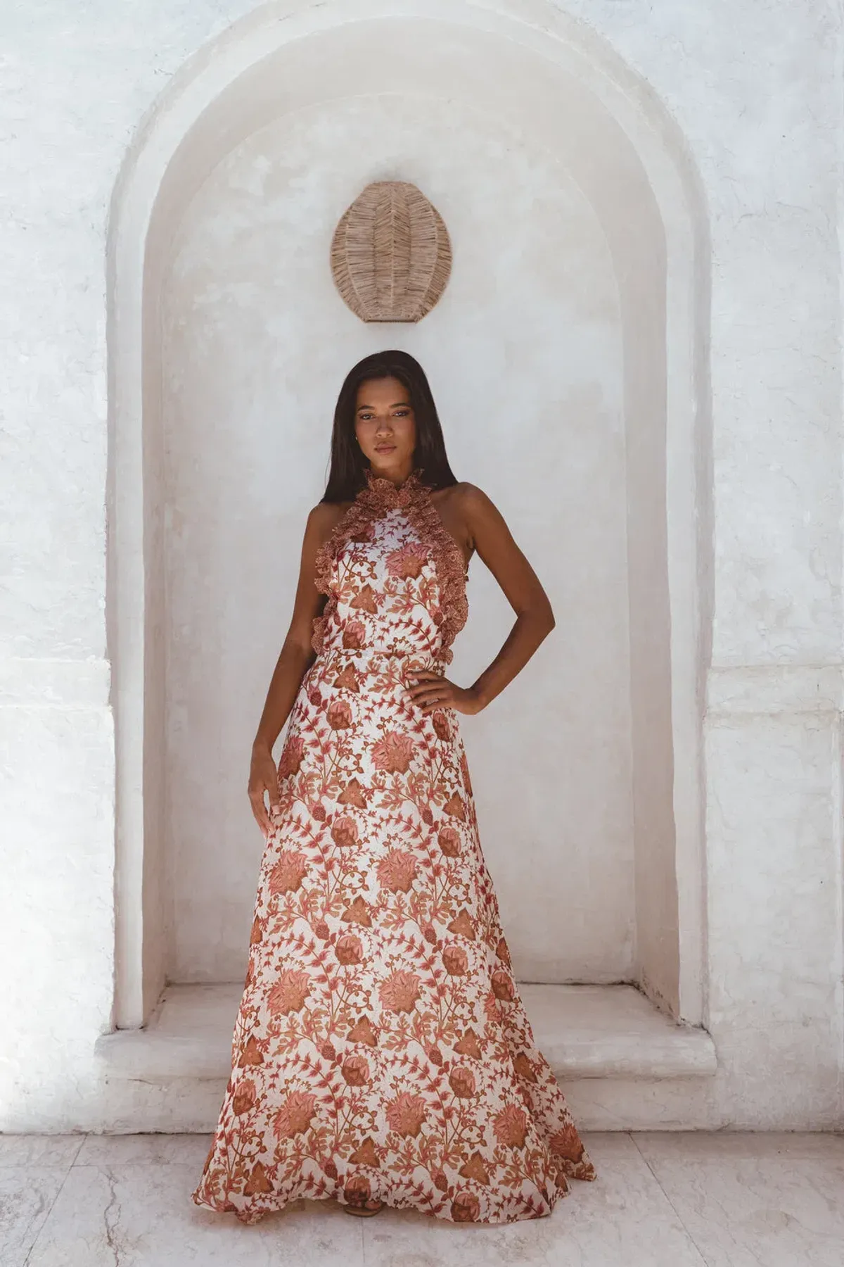 Sonya Moda Ajloun Maxi Gown Print Size 8 - Image 1