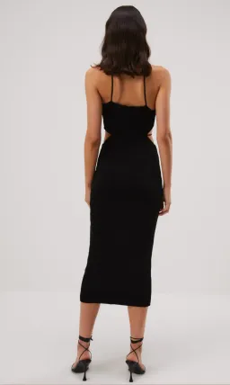 Misha Zeke Slinky Jersey Midi Dress Black Size 8 for rent on The Volte - image 2