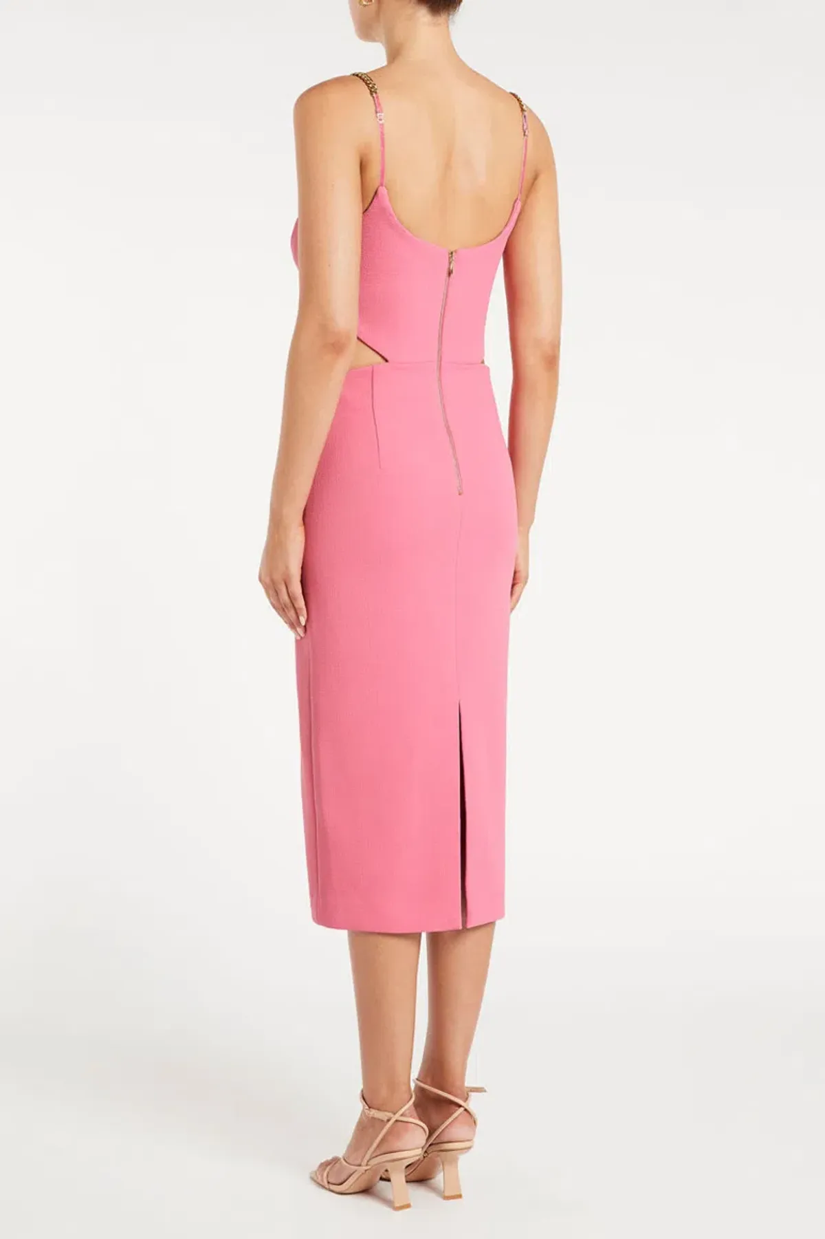 Rebecca Vallance Dulce Amore Midi Dress Pink Size 6 - Image 3