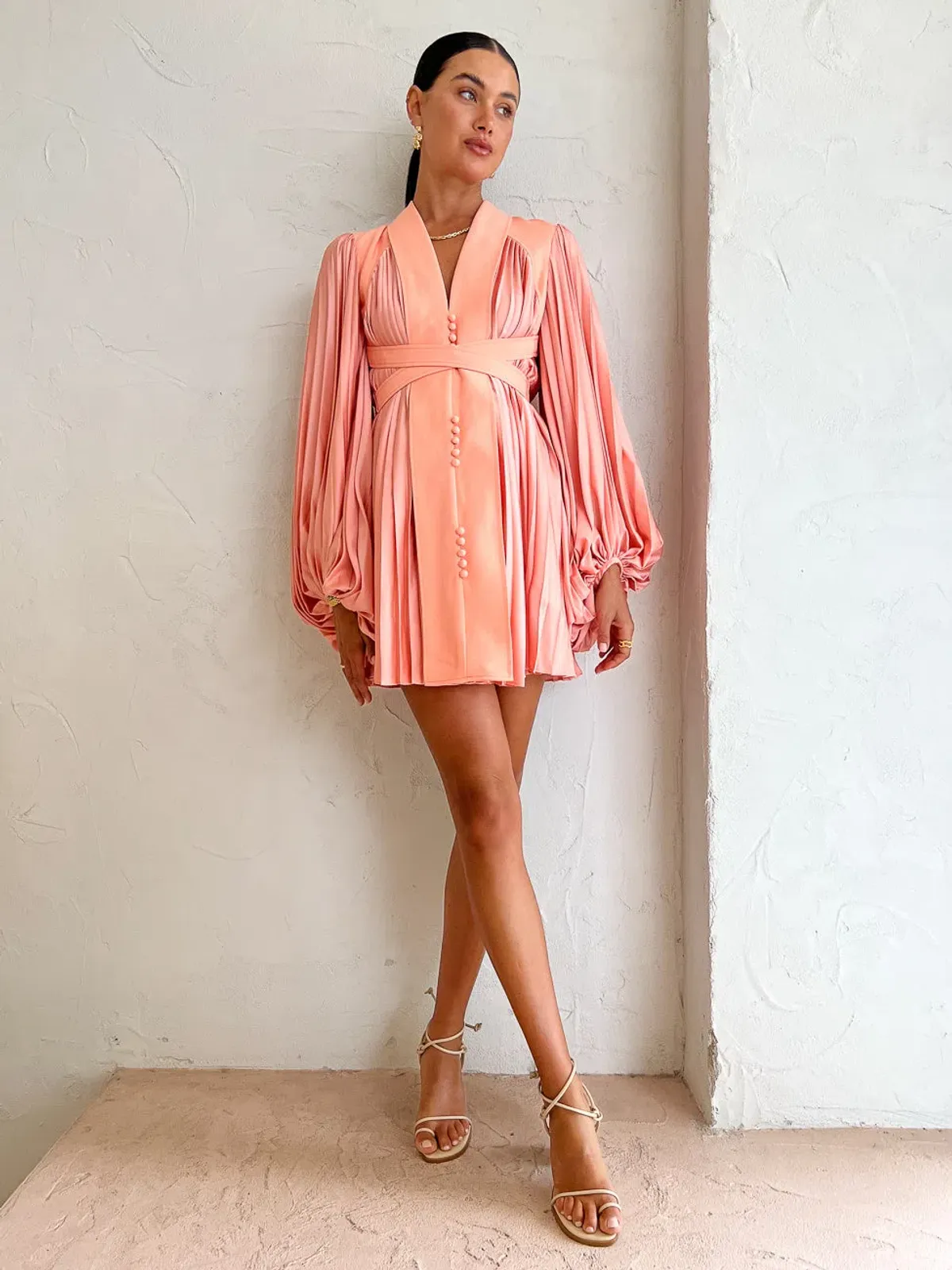 Acler George Dress in Coral Size 8 for rent on The Volte - main image