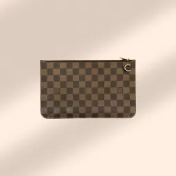 Louis Vuitton Neverfull Damier Wristlet for rent on The Volte - image 1