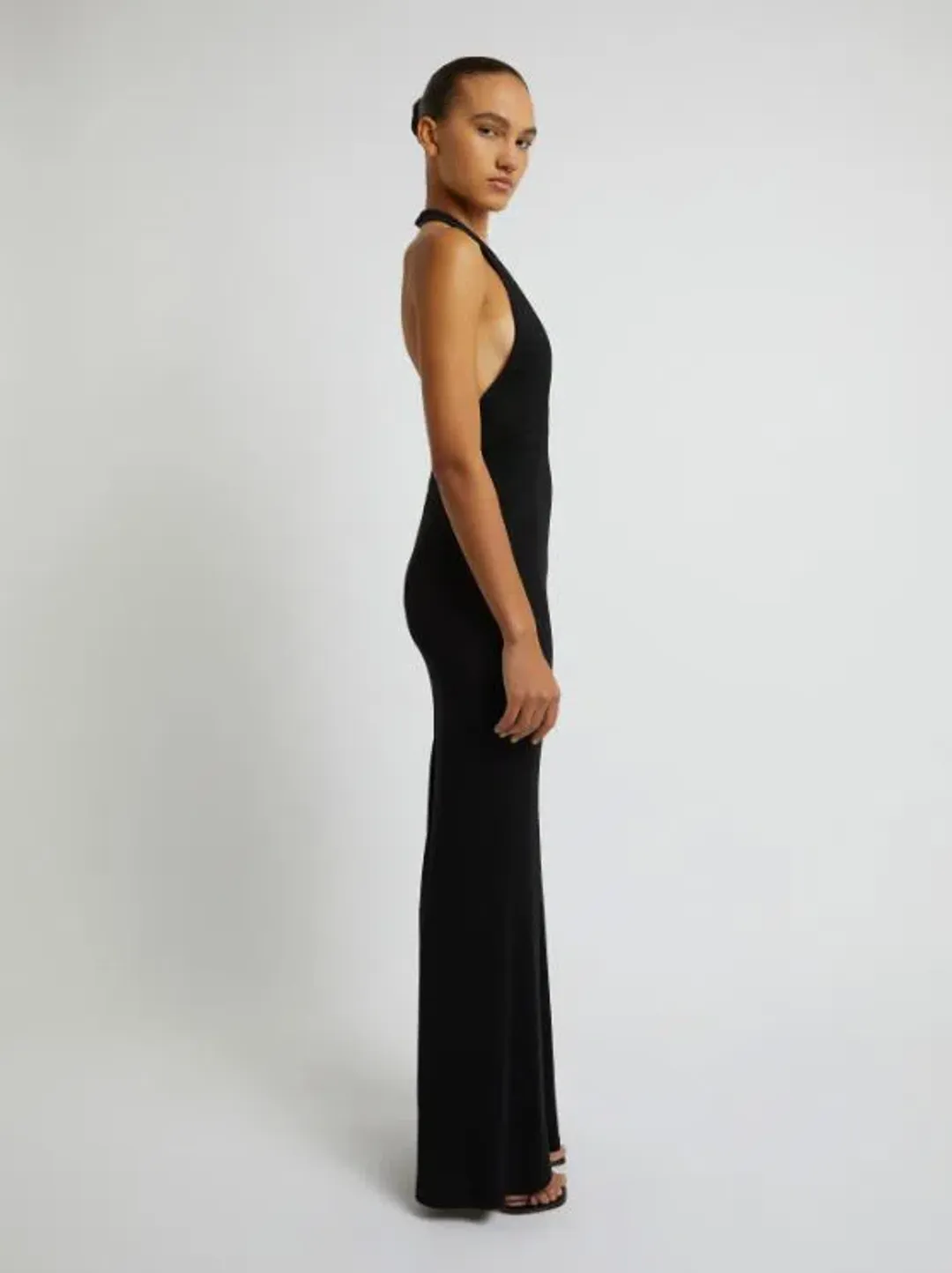Christopher Esber Tailored Slope Halter Black Dress Size AU 6 for rent on The Volte - main image