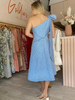 Rachel Gilbert - Emiliano Dress Blue - Size 4 / AU 14 (fits 12 best) for rent on The Volte - image 3